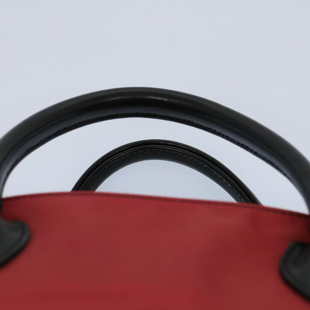 Burberry Blue Label Hand Bag Nylon Red Auth bs8360