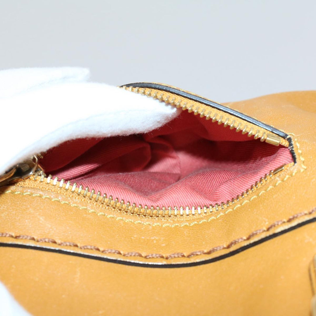Chloe Hand Bag Leather Yellow bs8447