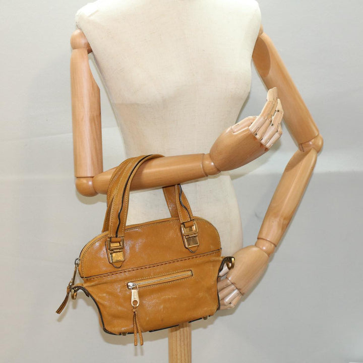 Chloe Hand Bag Leather Yellow bs8447