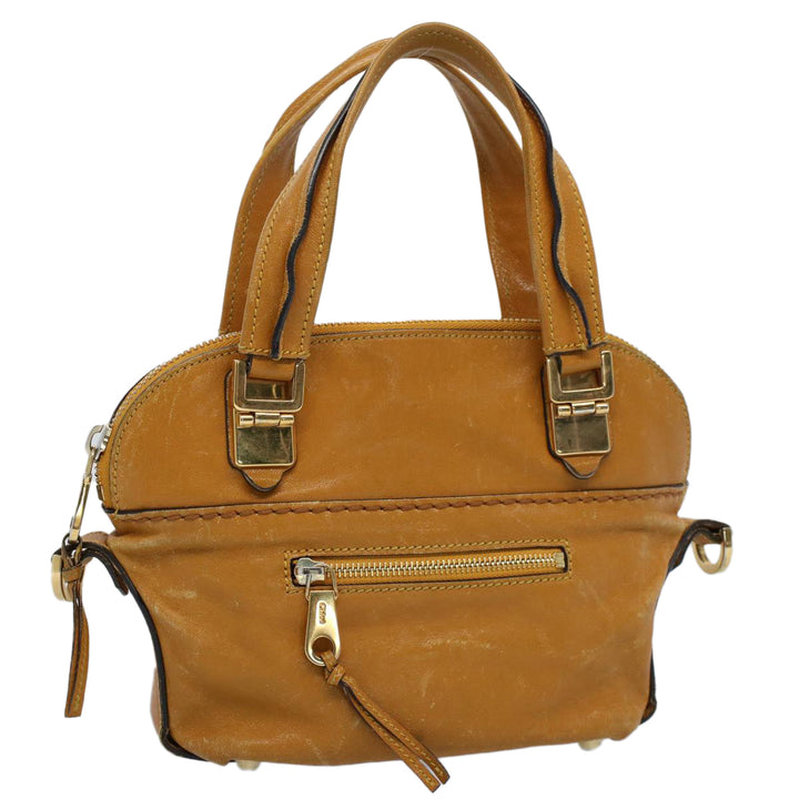 Chloe Hand Bag Leather Yellow bs8447
