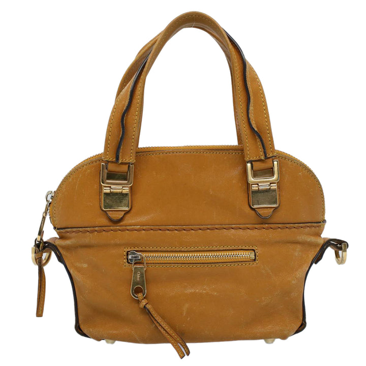 Chloe Hand Bag Leather Yellow bs8447