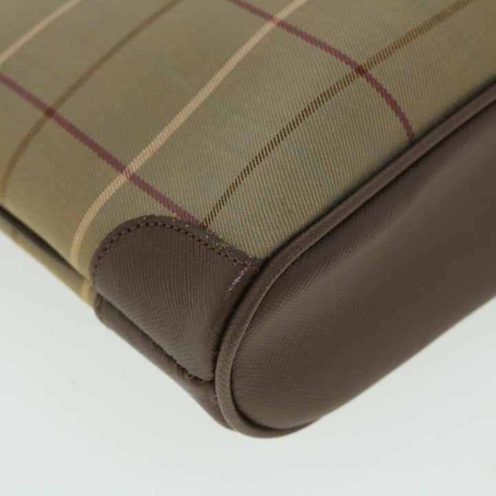 BURBERRYSs Nova Check Clutch Bag Nylon Canvas Brown Auth bs8688