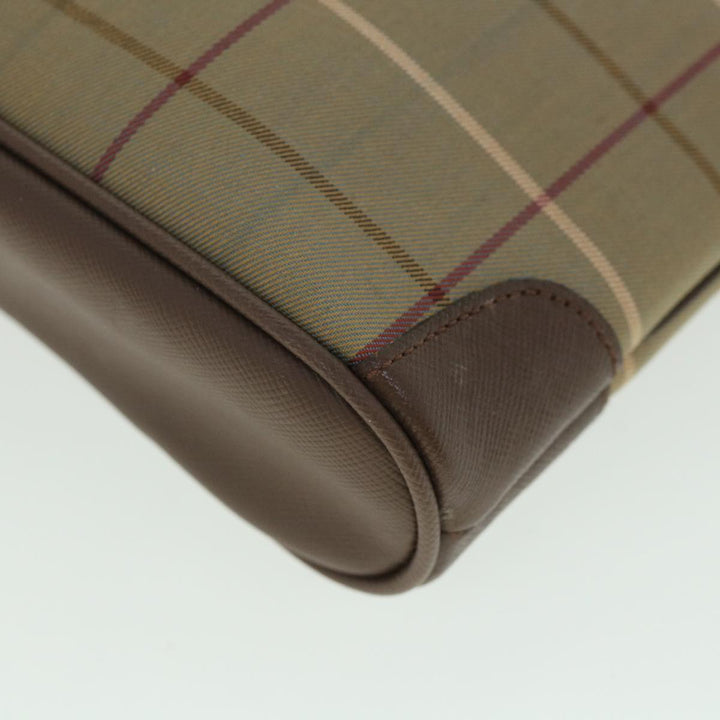 BURBERRYSs Nova Check Clutch Bag Nylon Canvas Brown Auth bs8688