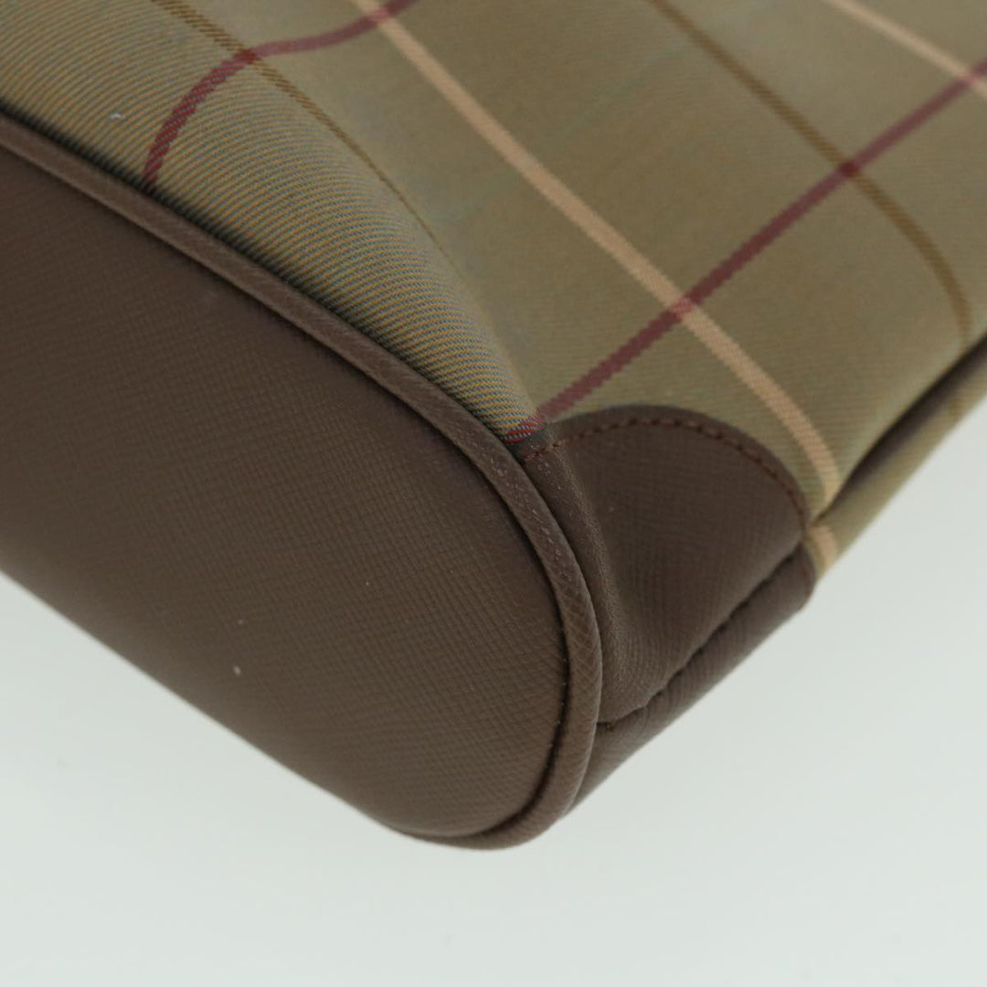 BURBERRYSs Nova Check Clutch Bag Nylon Canvas Brown Auth bs8688