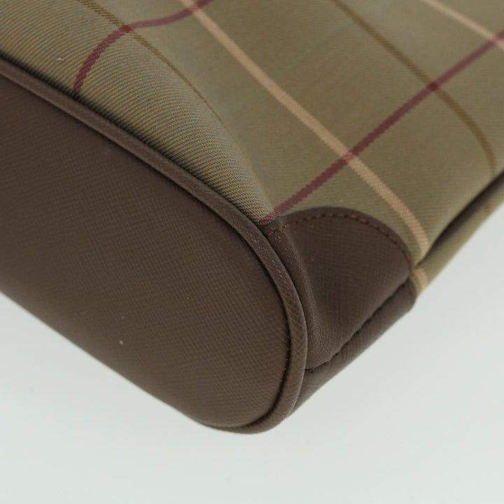BURBERRYSs Nova Check Clutch Bag Nylon Canvas Brown Auth bs8688