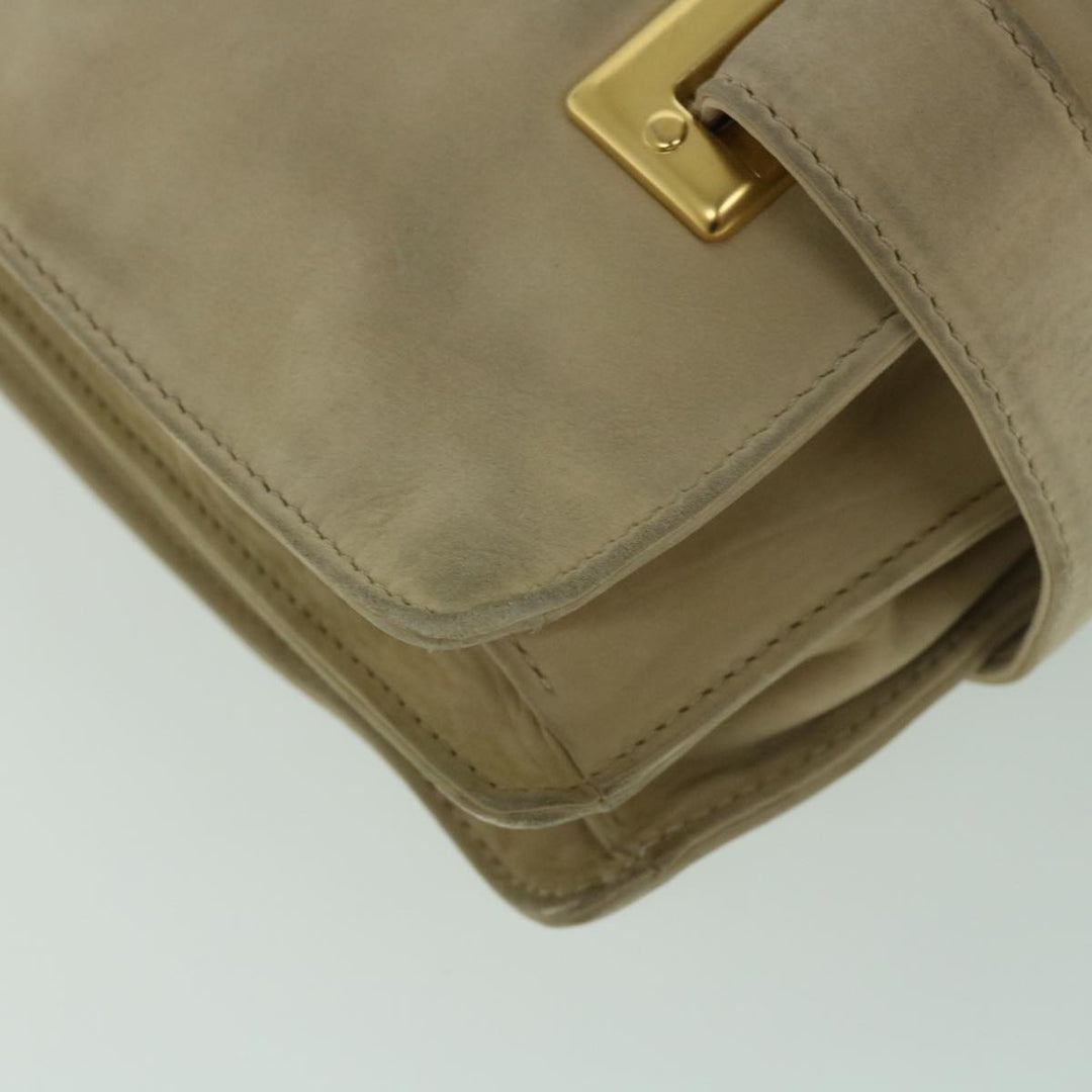 Celine Shoulder Bag Suede Beige  8698