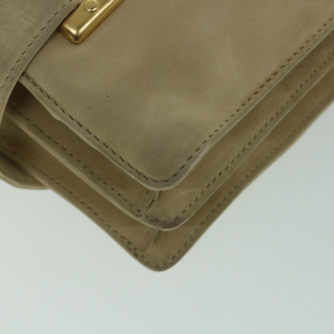 Celine Shoulder Bag Suede Beige  8698