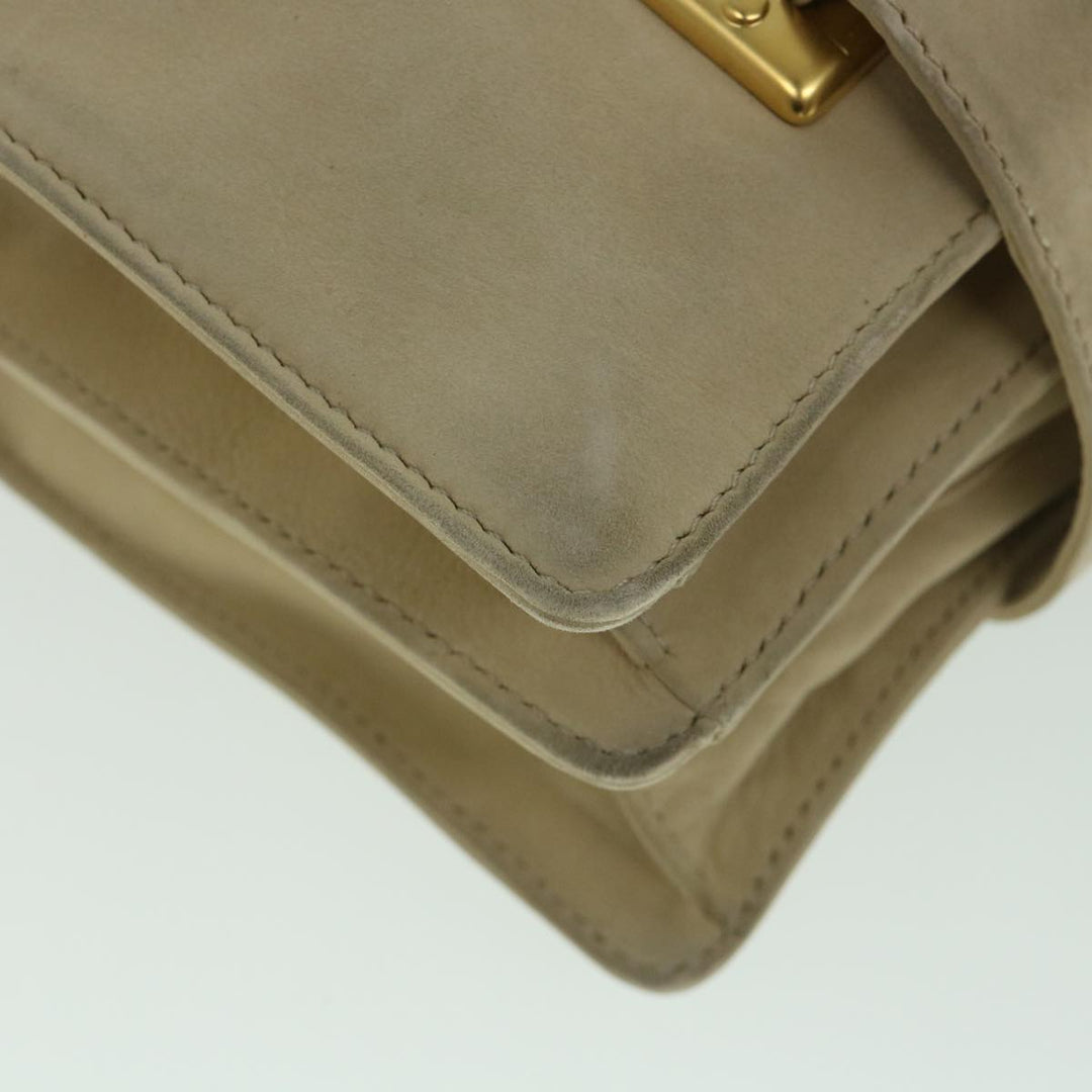 Celine Shoulder Bag Suede Beige  8698