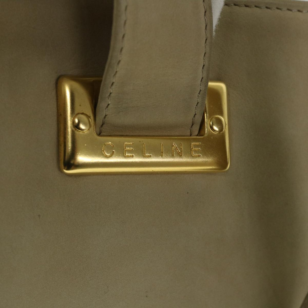 Celine Shoulder Bag Suede Beige  8698