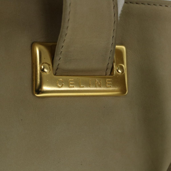 Celine Shoulder Bag Suede Beige  8698