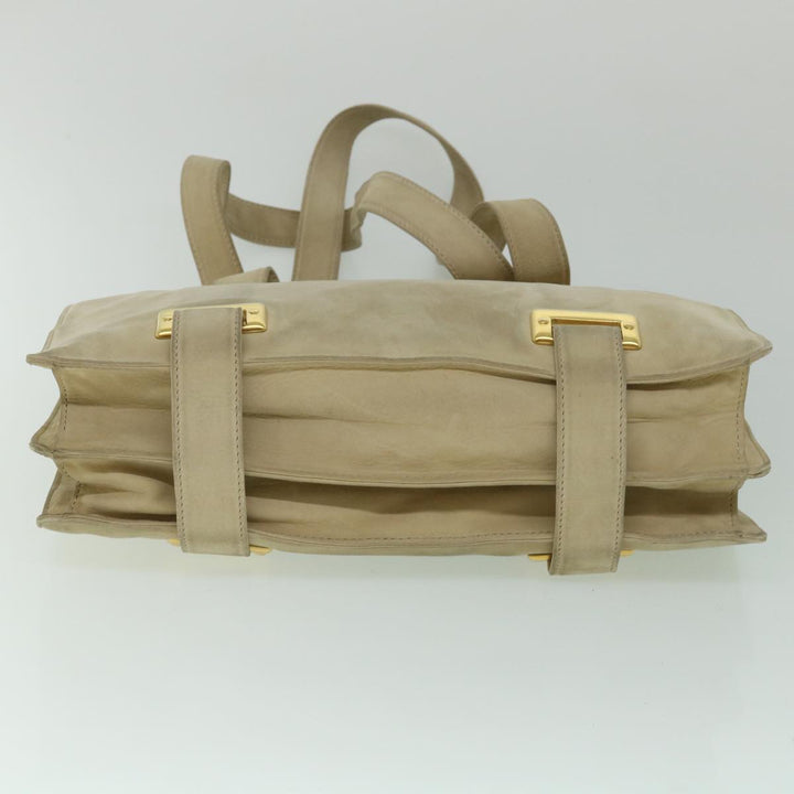 Celine Shoulder Bag Suede Beige  8698