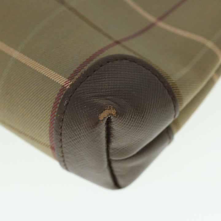 BurberrySs Nova Check Clutch Bag Nylon Canvas Brown Auth bs8723