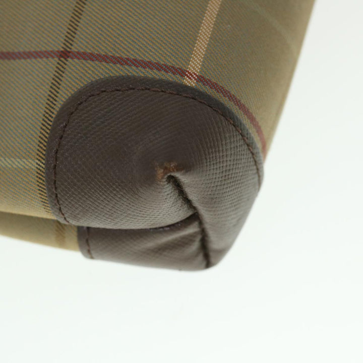 BurberrySs Nova Check Clutch Bag Nylon Canvas Brown Auth bs8723