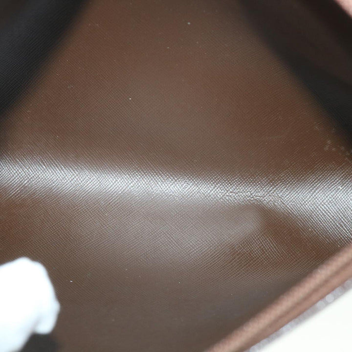 BurberrySs Nova Check Clutch Bag Nylon Canvas Brown Auth bs8723