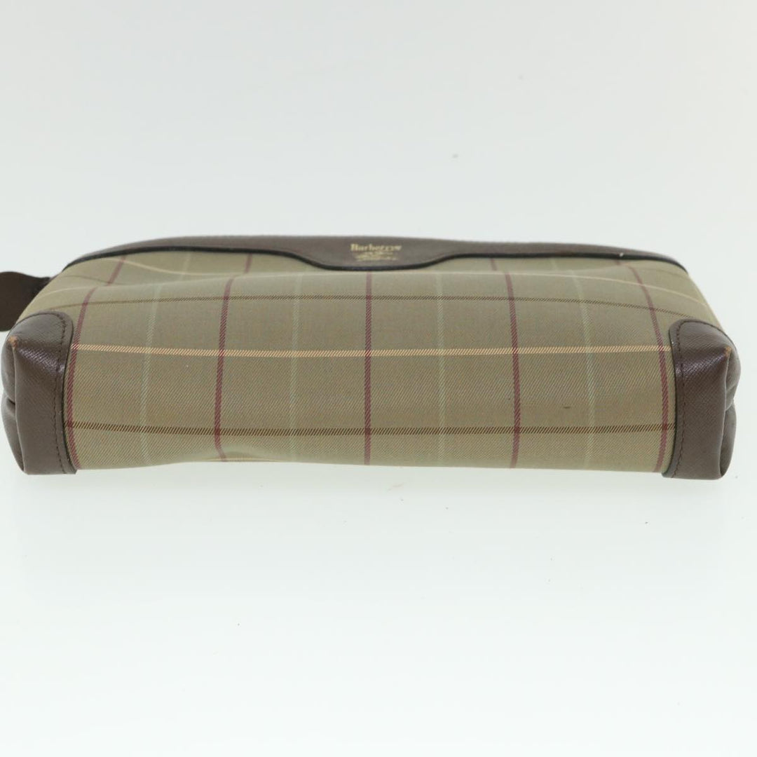 BurberrySs Nova Check Clutch Bag Nylon Canvas Brown Auth bs8723