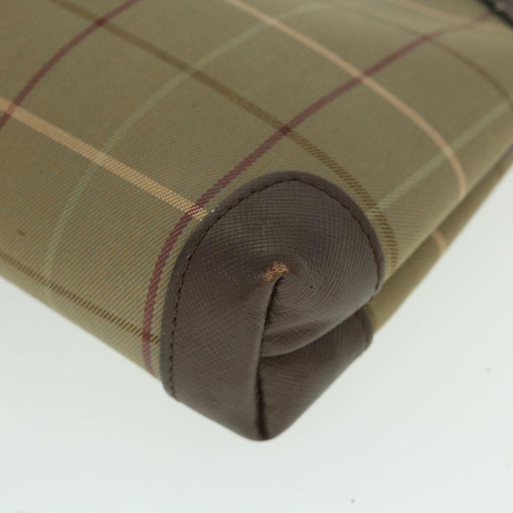 BurberrySs Nova Check Clutch Bag Nylon Canvas Brown Auth bs8723
