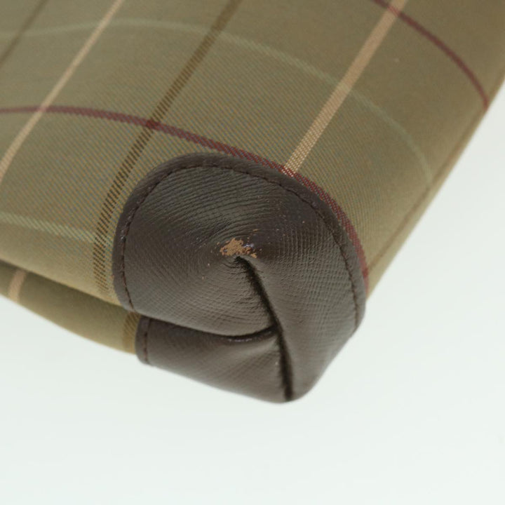 BurberrySs Nova Check Clutch Bag Nylon Canvas Brown Auth bs8723