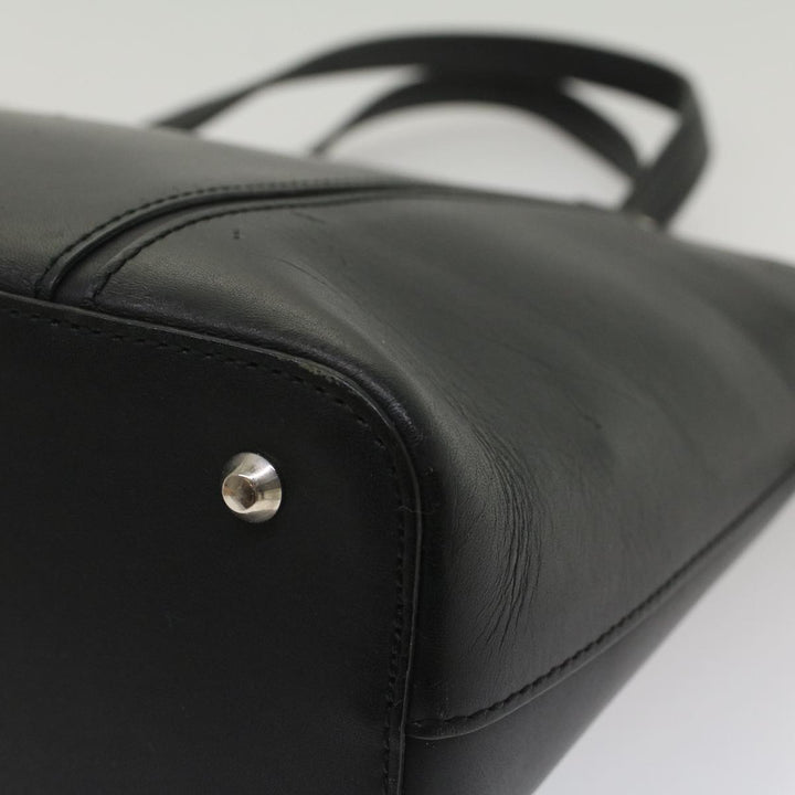 BURBERRY Tote Bag Leather Black Auth bs8728