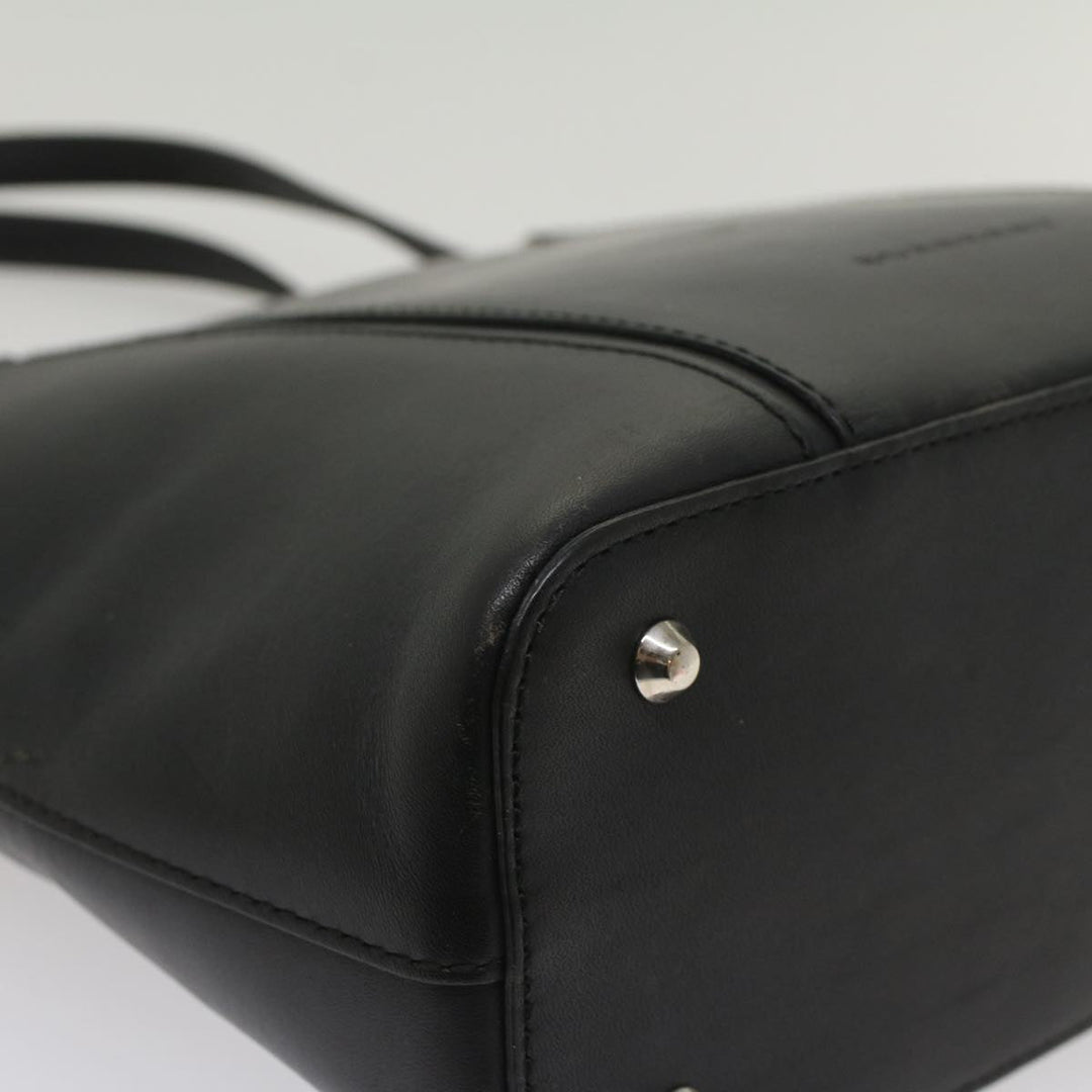 BURBERRY Tote Bag Leather Black Auth bs8728