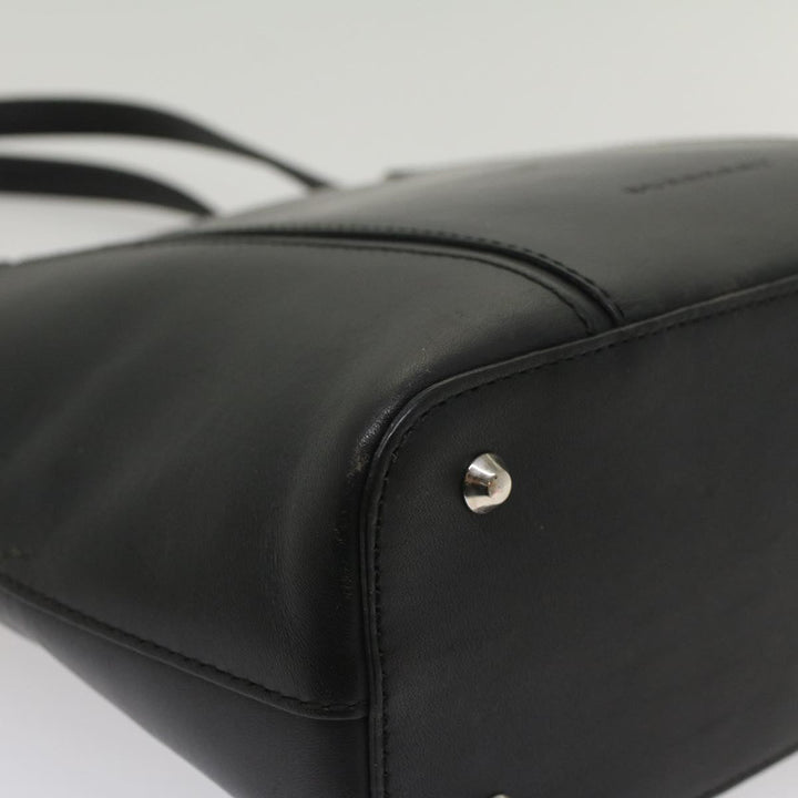 BURBERRY Tote Bag Leather Black Auth bs8728