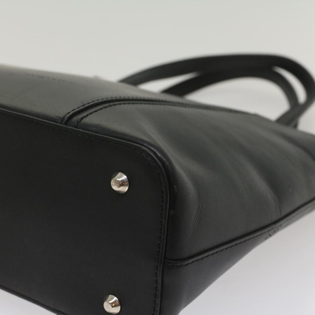 BURBERRY Tote Bag Leather Black Auth bs8728