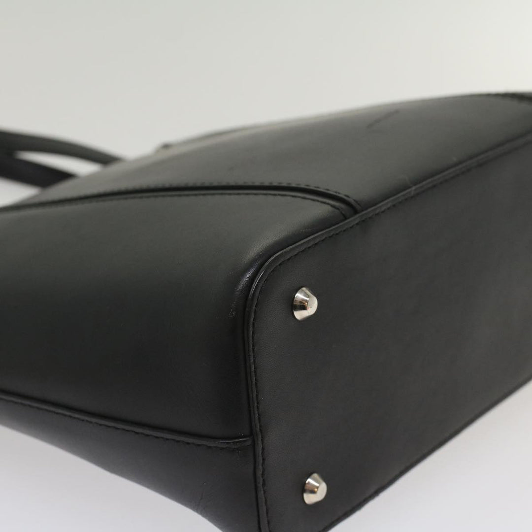 BURBERRY Tote Bag Leather Black Auth bs8728