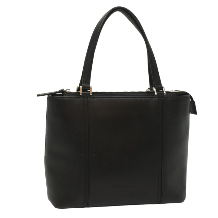 BURBERRY Tote Bag Leather Black Auth bs8728