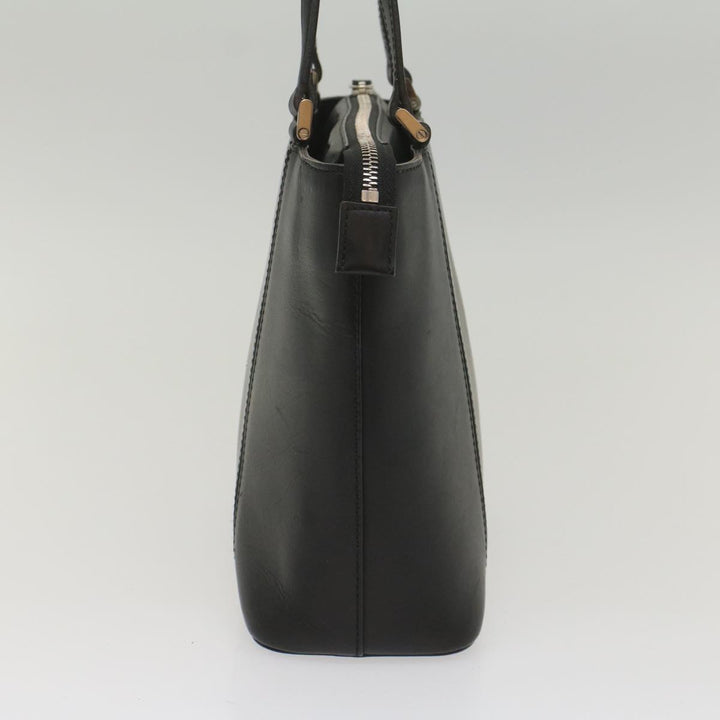 BURBERRY Tote Bag Leather Black Auth bs8728