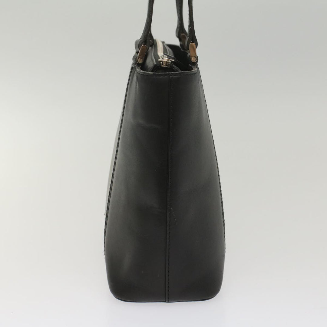 BURBERRY Tote Bag Leather Black Auth bs8728