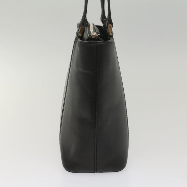 BURBERRY Tote Bag Leather Black Auth bs8728