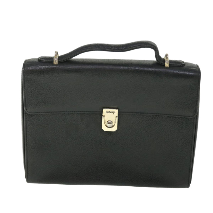 BurberrySs Hand Bag Leather 2way Black Auth bs8729