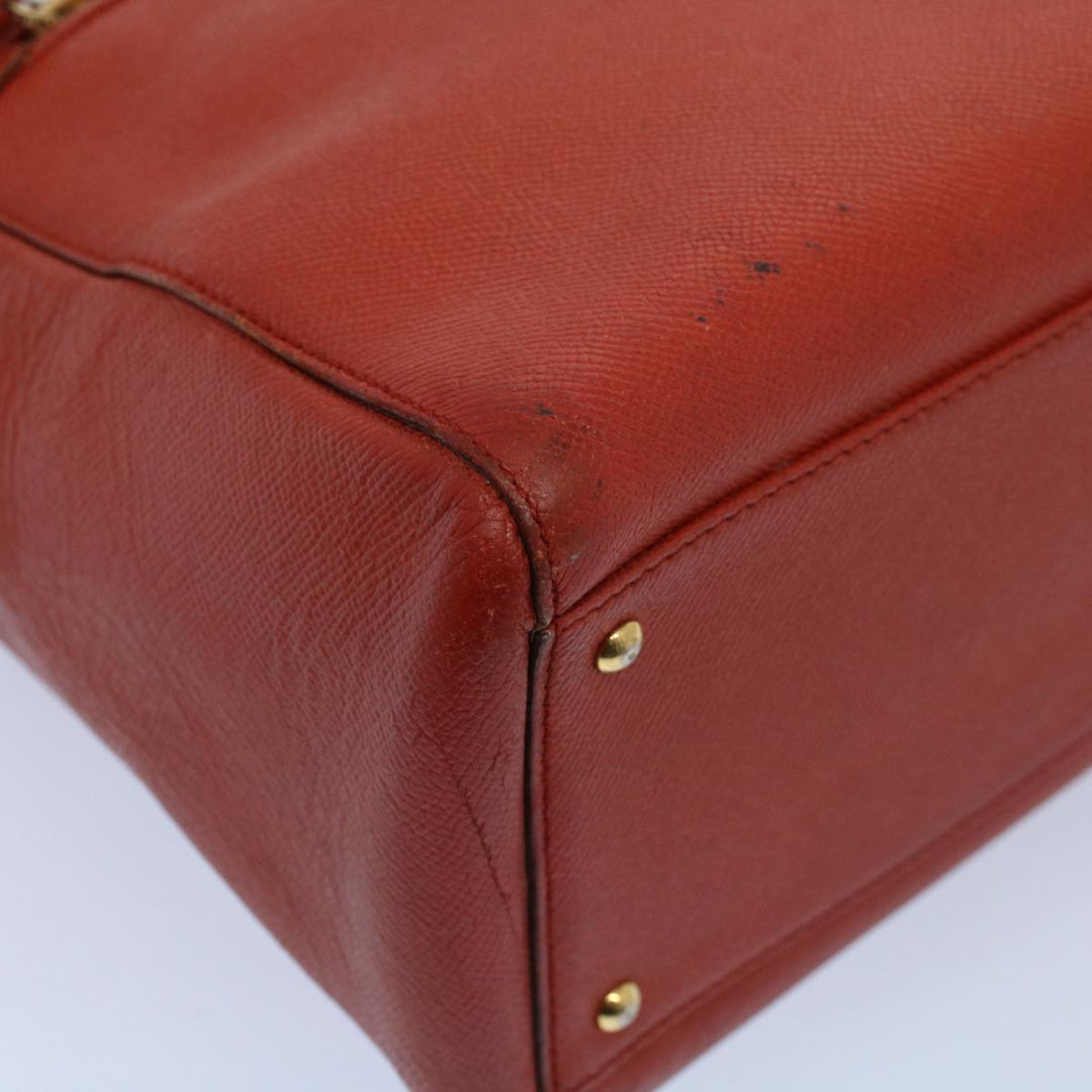 Top Quality Chanel Shoulder Bag Leather Orange CC Auth bs8843