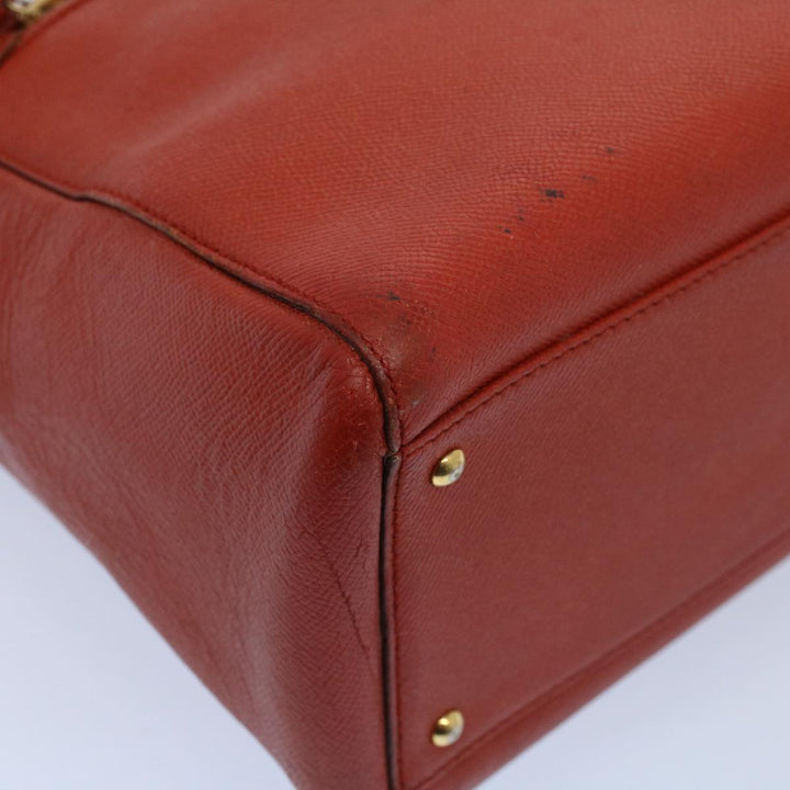 Top Quality Chanel Shoulder Bag Leather Orange CC Auth bs8843