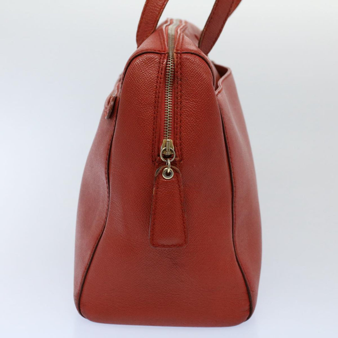 Chanel Shoulder Bag Leather Orange CC Auth bs8843