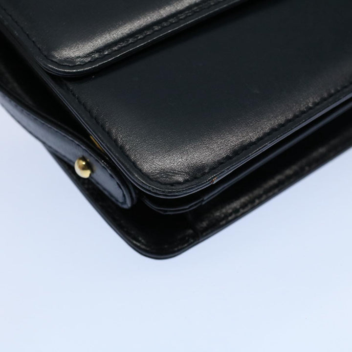 Celine Shoulder Bag Leather Navy Auth bs8957