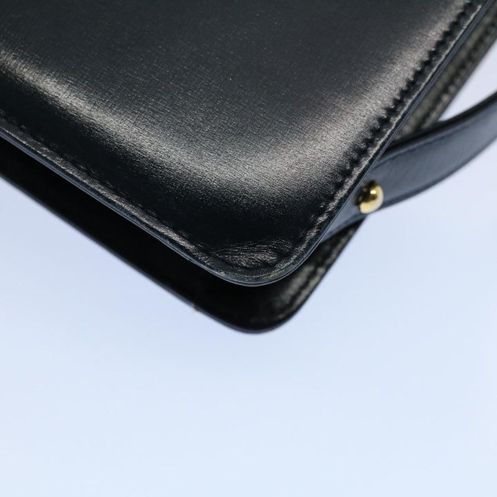 Celine Shoulder Bag Leather Navy Auth bs8957
