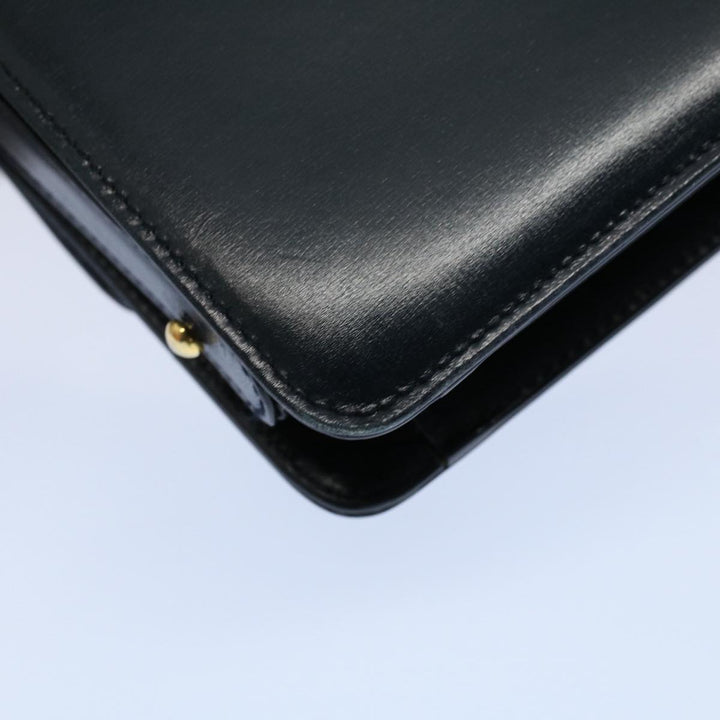 Celine Shoulder Bag Leather Navy Auth bs8957