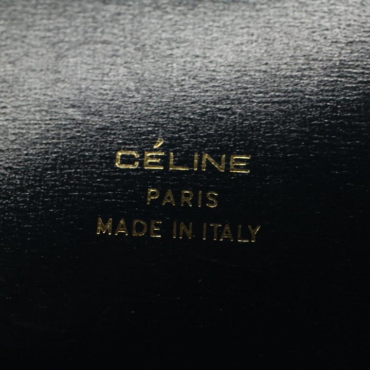 Celine Shoulder Bag Leather Navy Auth bs8957