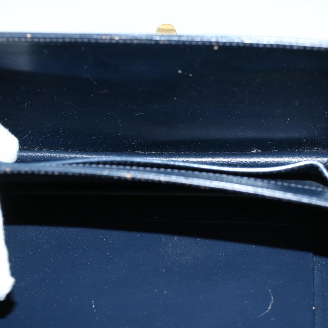 Celine Shoulder Bag Leather Navy Auth bs8957