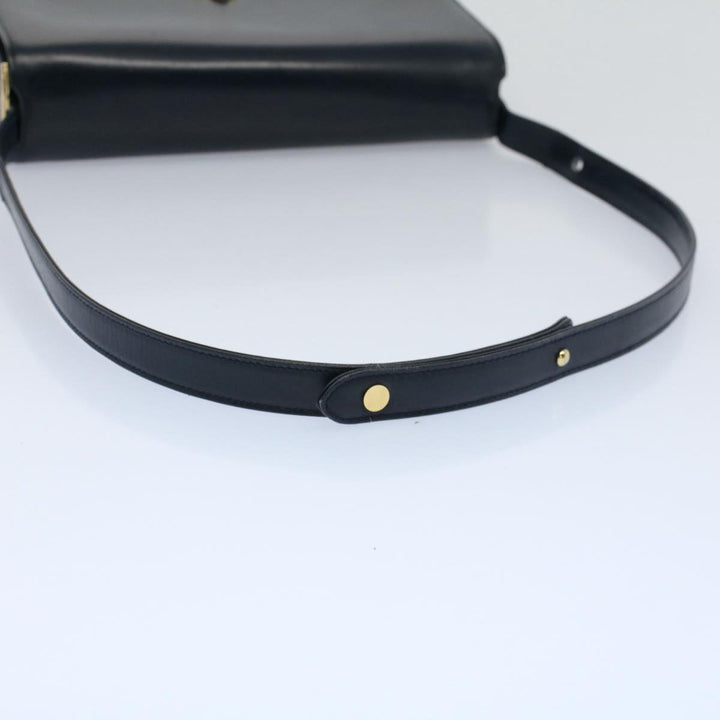 Celine Shoulder Bag Leather Navy Auth bs8957