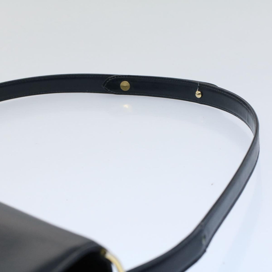 Celine Shoulder Bag Leather Navy Auth bs8957