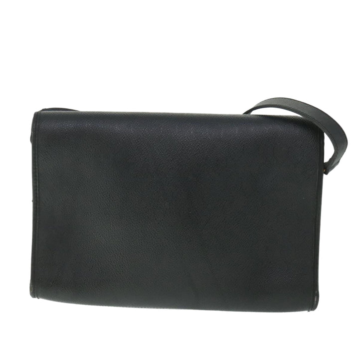 CHRISTIAN Top quality Dior Honeycomb Canvas Shoulder Bag PVC Leather Black Auth bs8977