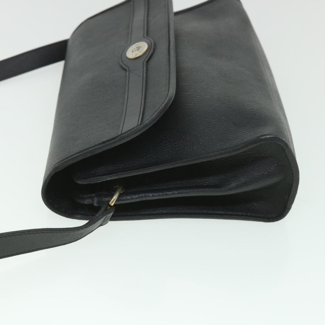 CHRISTIAN Top quality Dior Honeycomb Canvas Shoulder Bag PVC Leather Black Auth bs8977