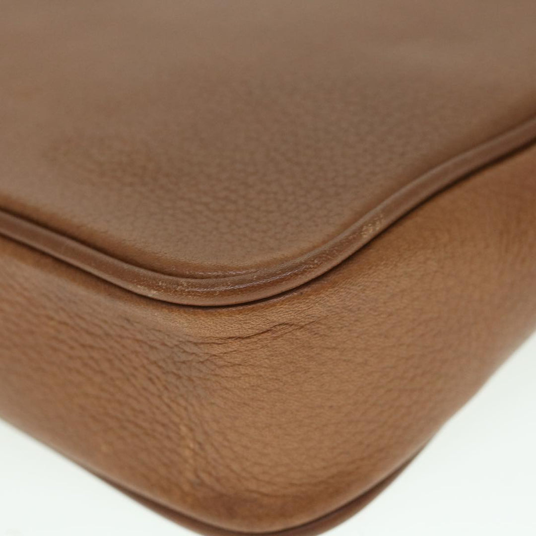 BURBERRYSs Clutch Bag Leather Brown Auth bs8982