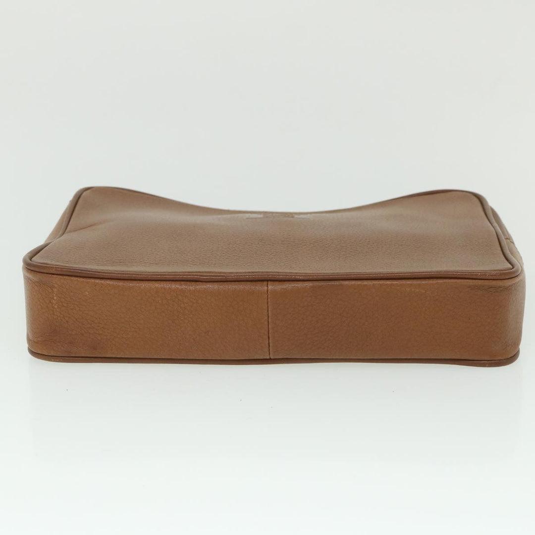 BURBERRYSs Clutch Bag Leather Brown Auth bs8982