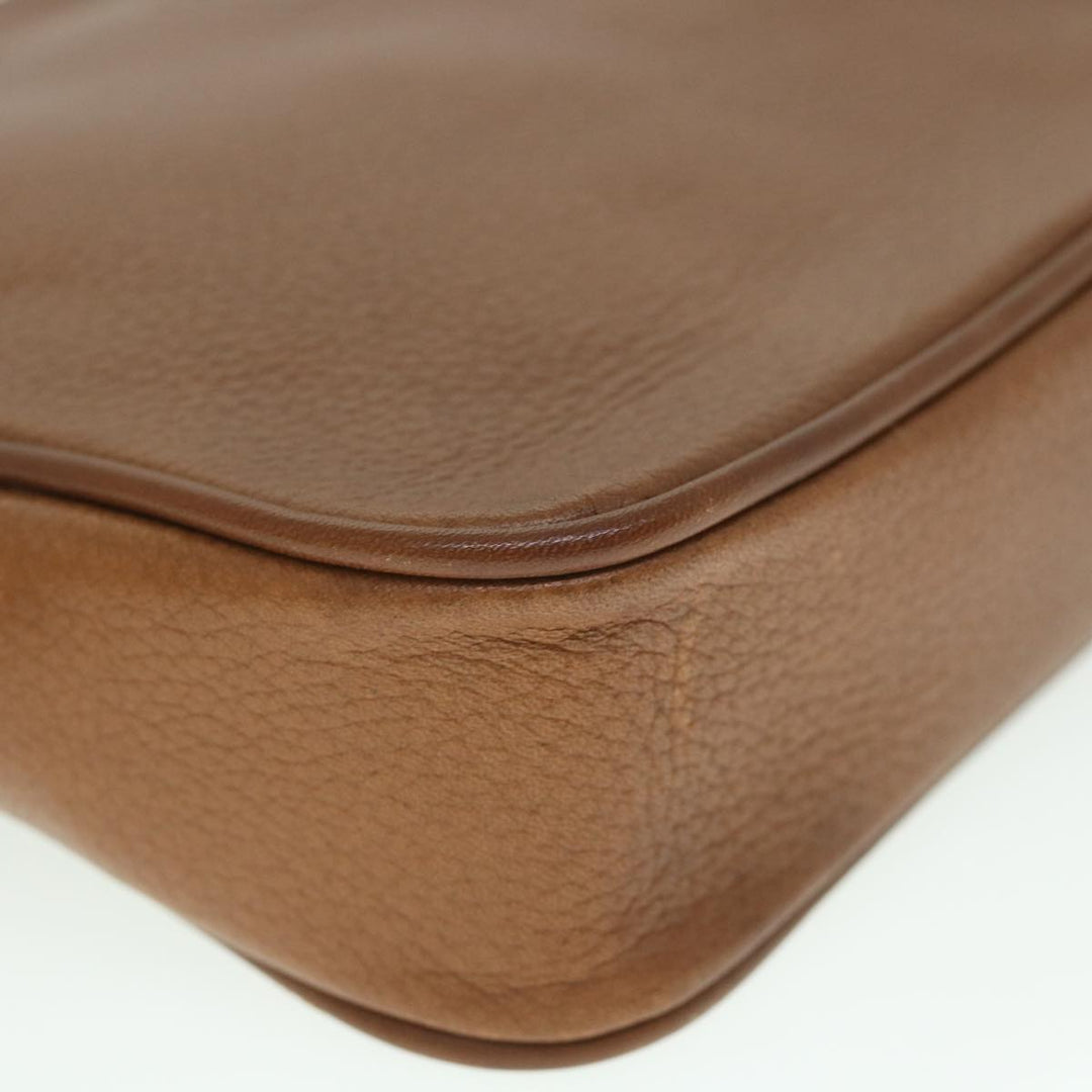 BURBERRYSs Clutch Bag Leather Brown Auth bs8982