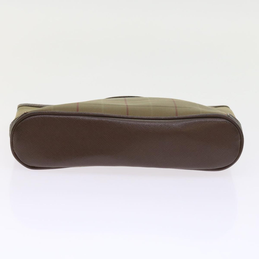 BurberrySs Nova Check Clutch Bag Canvas 2Set Brown Auth bs8985