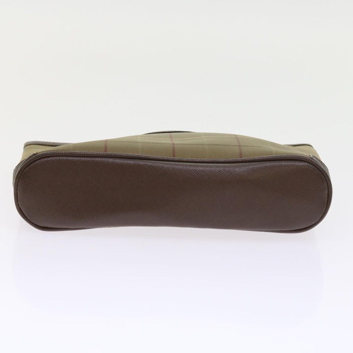 BurberrySs Nova Check Clutch Bag Canvas 2Set Brown Auth bs8985