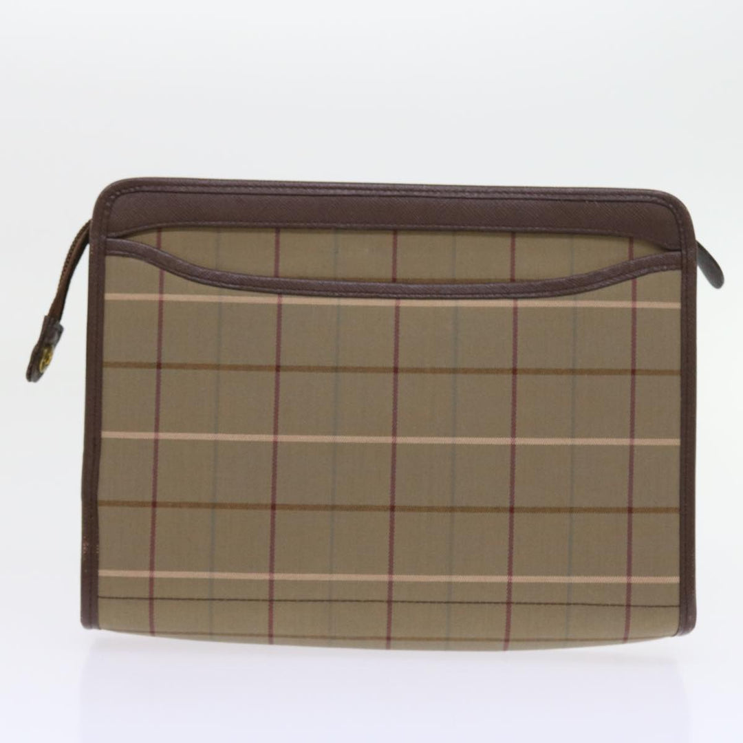 BurberrySs Nova Check Clutch Bag Canvas 2Set Brown Auth bs8985