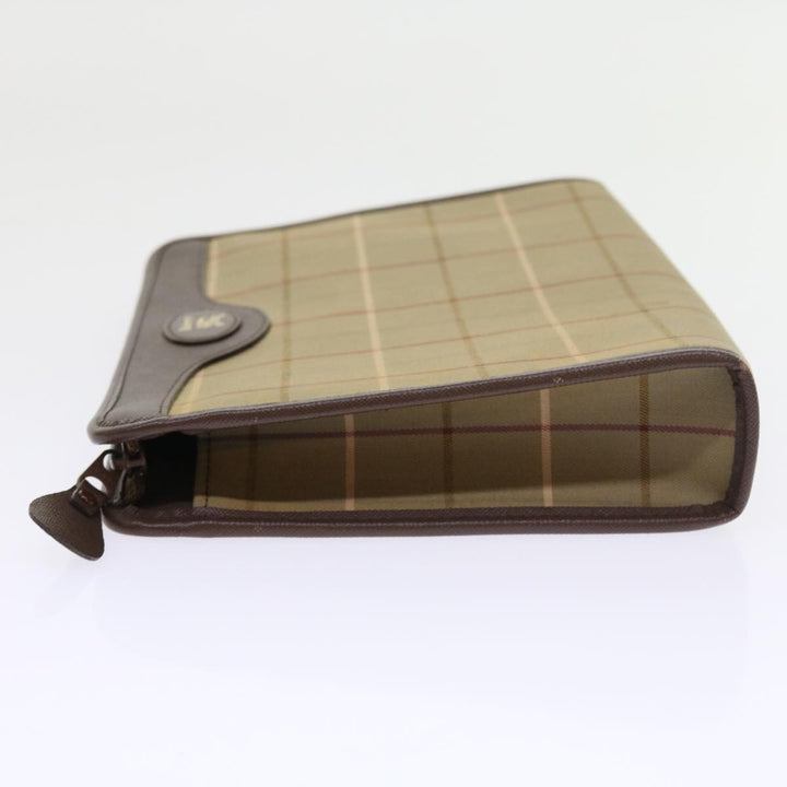 BurberrySs Nova Check Clutch Bag Canvas 2Set Brown Auth bs8985